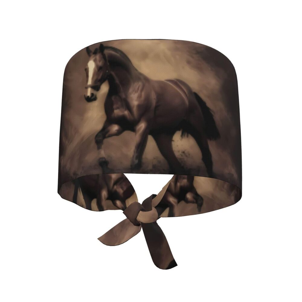 5794 Running Horse Adjustable Working Cap Scrub Hat Sweatband, Fashional